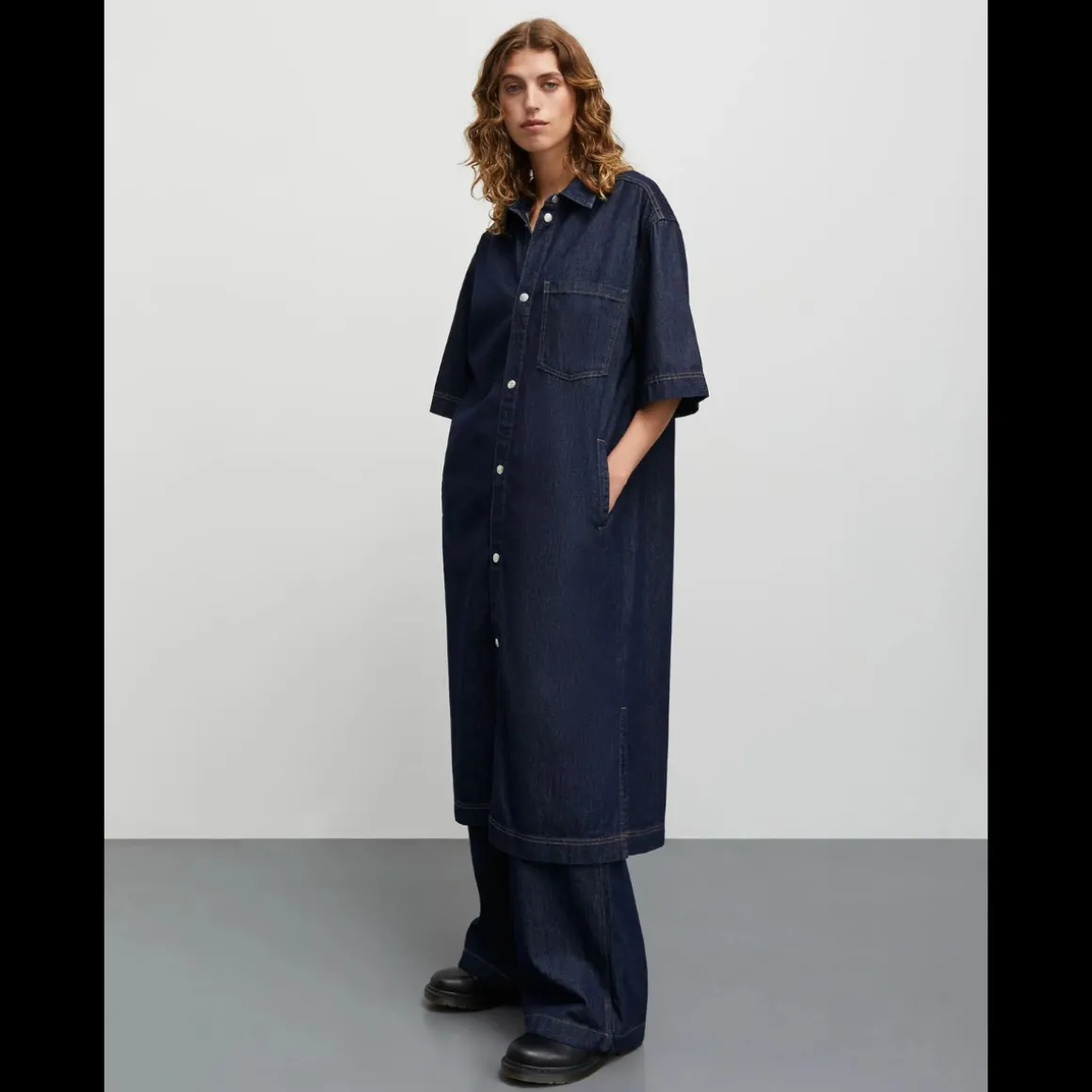 Mads Nørgaard Cosy Denim Violet Dress