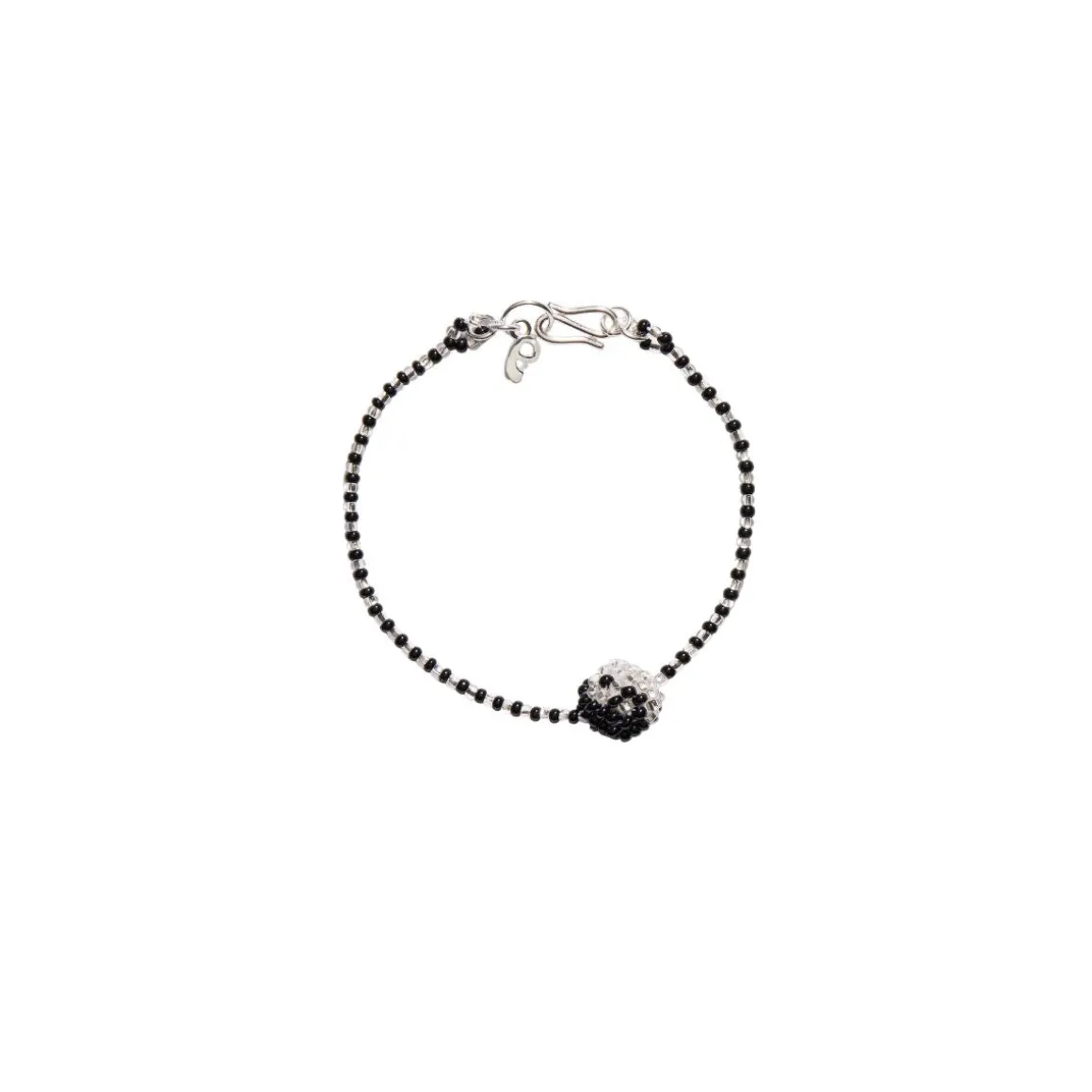 Pura Utz Armbånd Striped Black Yin Yang Bracelet